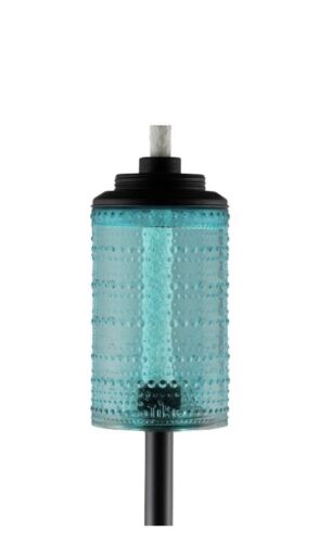2 TIKI Blue Glass 68 in. Carnival Garden Torch 1 In Each Use BiteFighter Fuel