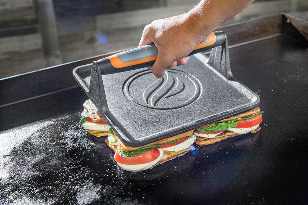 Blackstone Cast Iron XL Griddle Grill Press with Signature Handle