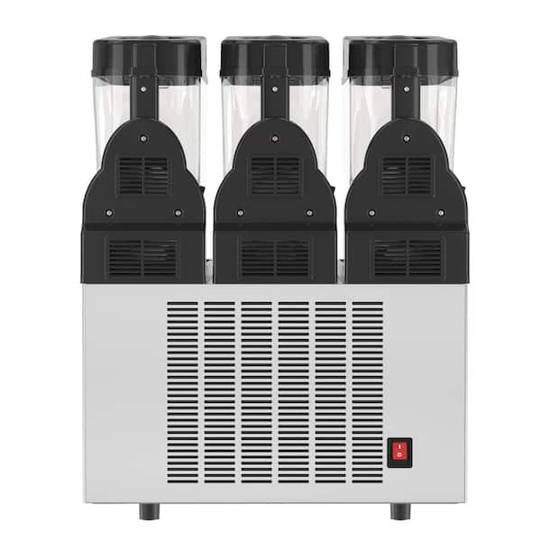 1267 oz. Silver Commercial Slushy Machine 1450W 12L x 3 Tanks Frozen Drink Machine PC 3 Tank Snow Cone Machine