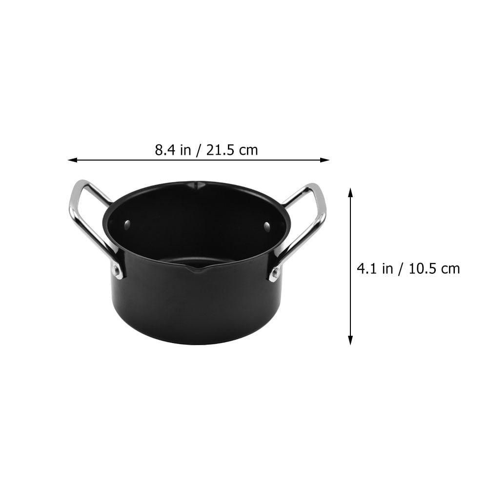 BESTONZON 1Pc Thicken Carbon Steel Stew Pot Non-stick Camping Pot Home Kitchen Cookware