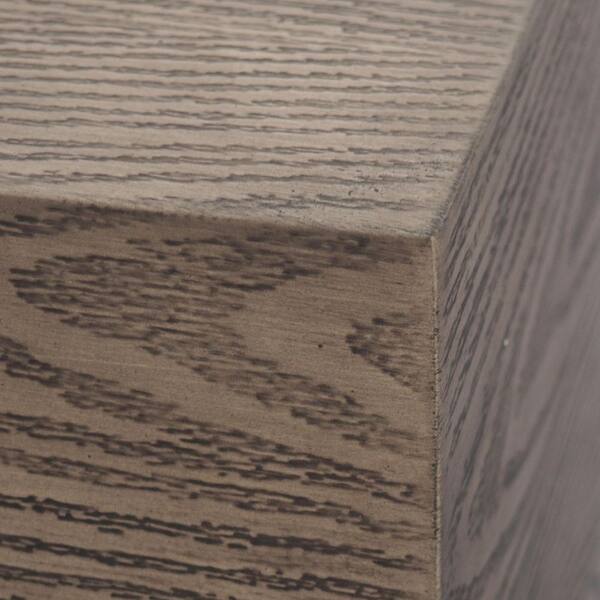 Mayfair Brown Wood Pattern Metal Rectangular Stone Fire Pit (No Tank Holder)