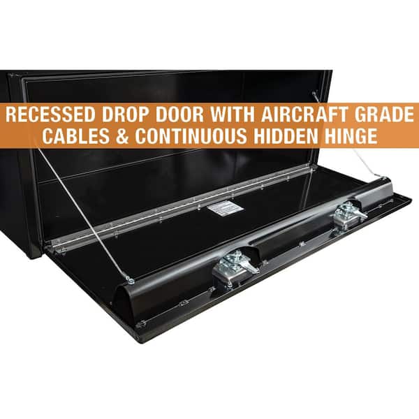 18 in. x 18 in. x 48 in. Gloss Black Steel Underbody Truck Tool Box