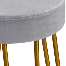 Smile Mart Upholstered Velvet Counter-Height Barstool, Set of 2, Black