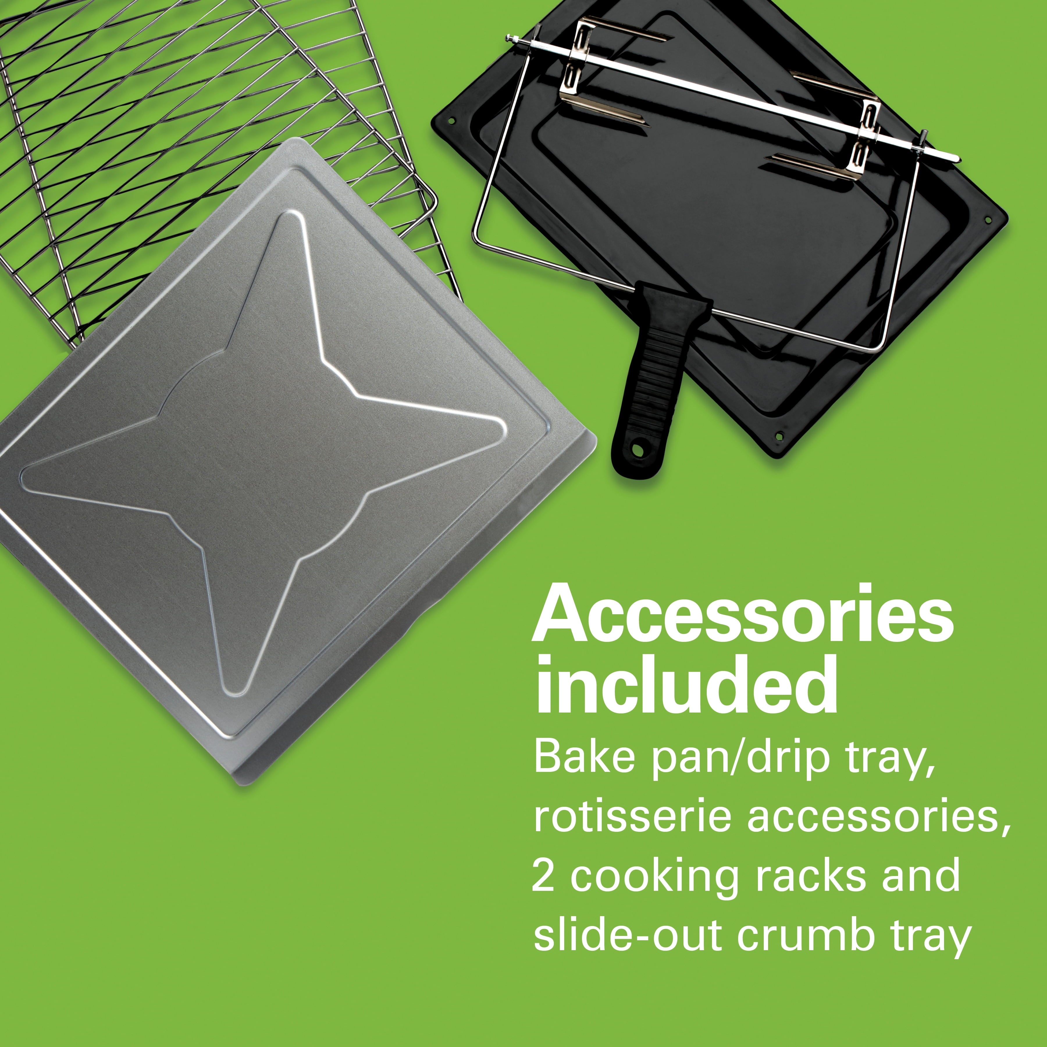 Hamilton Beach Countertop Oven with Convection and Rotisserie, Baking, Broil, Extra Large Capacity, Stainless Steel, 31108