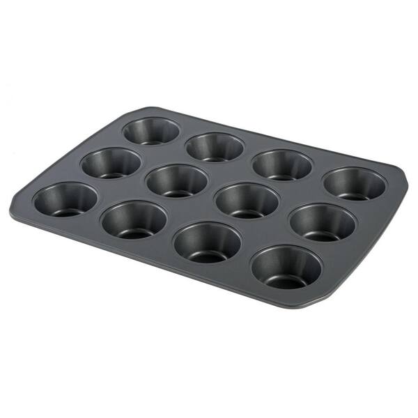 24 Cup Carbon Steel Muffin Pan With Carrier in Teal