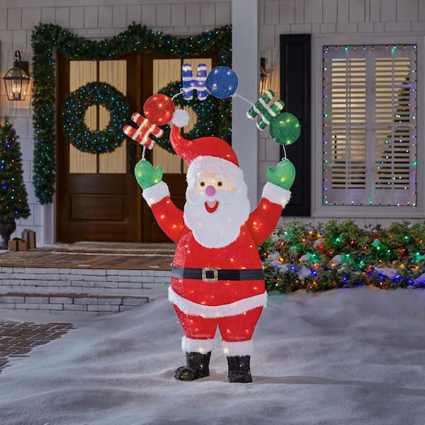 6 ft. Motion LED Santa with Ho Ho Ho Holiday Yard Decoration