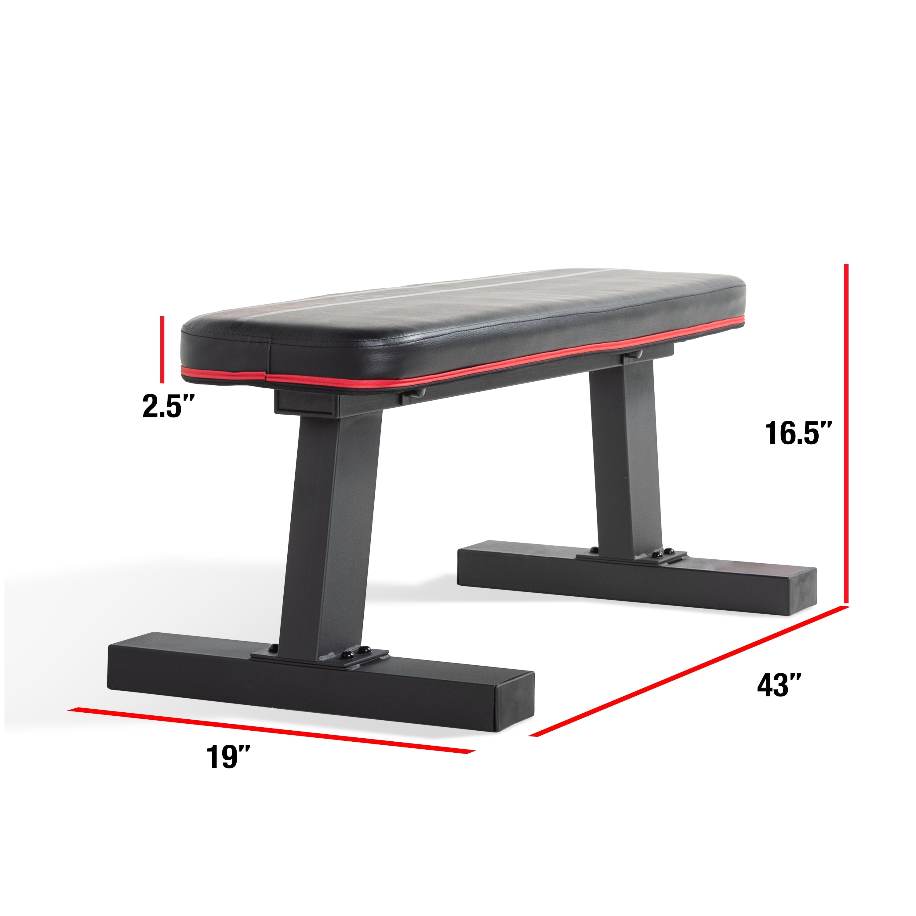 CAP Strength Heavy Duty Flat Bench, Black Finish (600lb Weight Capacity)