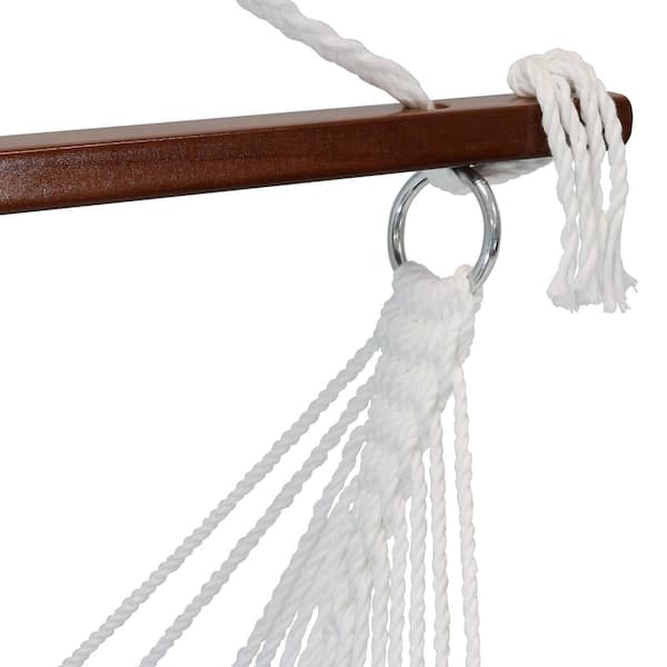 Tufted Victorian Hammock Chair Swing, Sturdy 300 lbs. Weight Capacity in Navy Blue