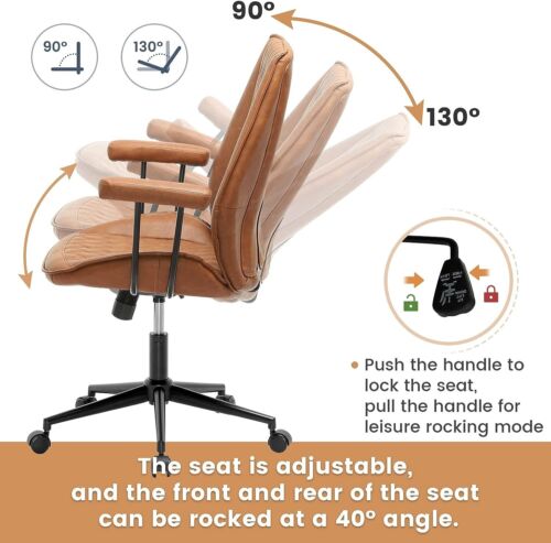 Office Chair Desk Chair Removable Armrest, Mid Century Office Chair