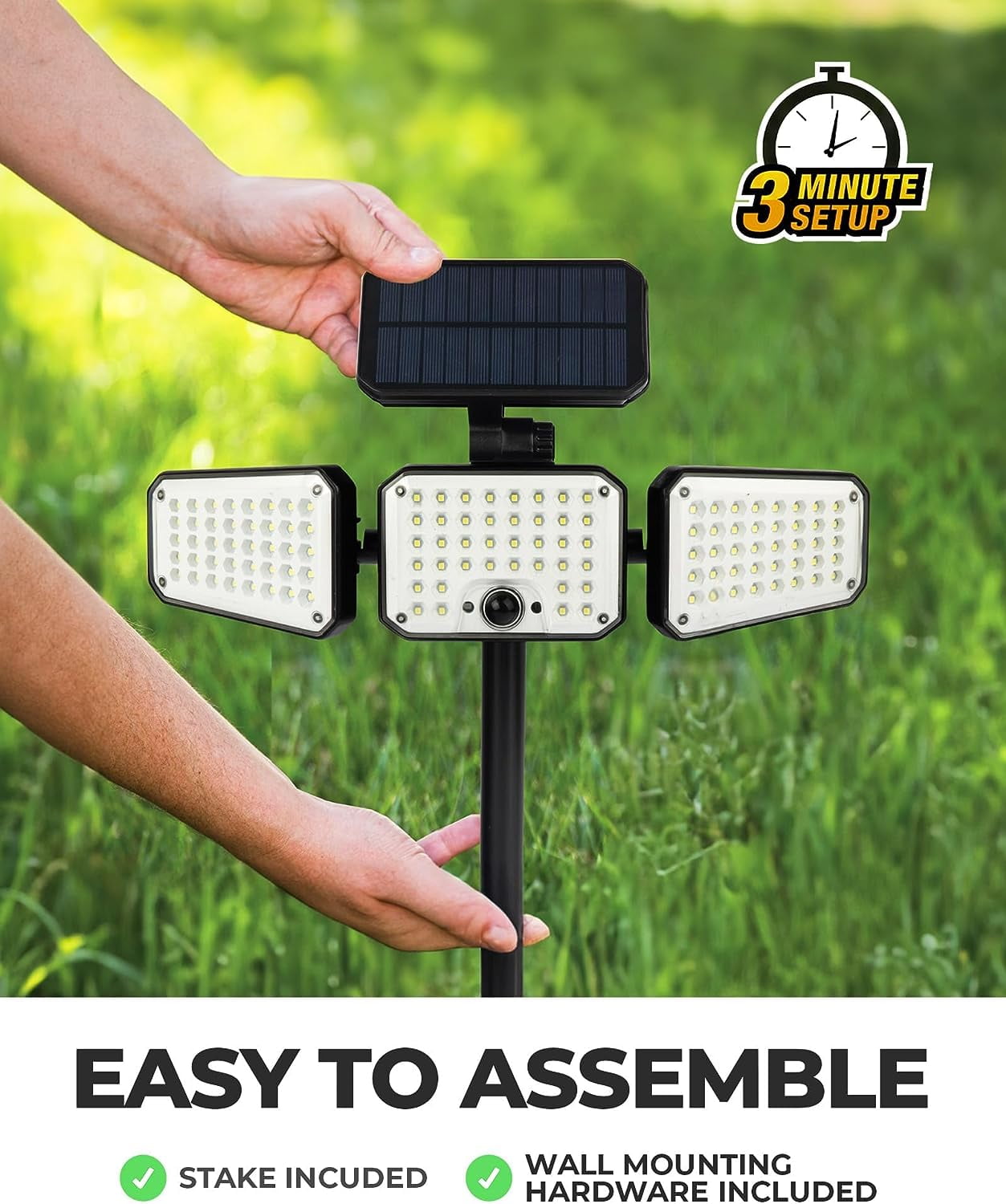 Bell and Howell Bionic Floodlight Max Solar LED Light Motion Activated Lights 60° Beam Angle