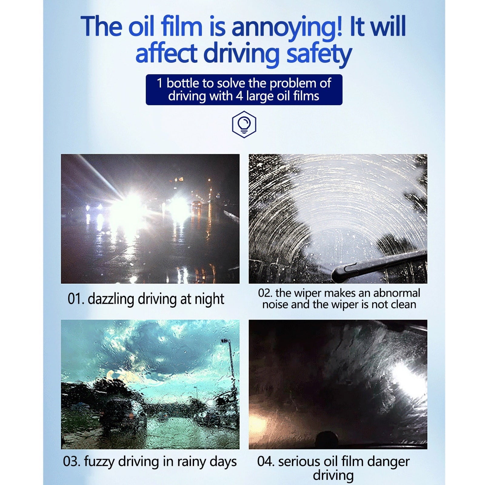 Suncoda Kitchen Supplies Car Oil Film Remover Car Window Glass Cleaning Paste Descaling Cleaning Agent Windshield Remover