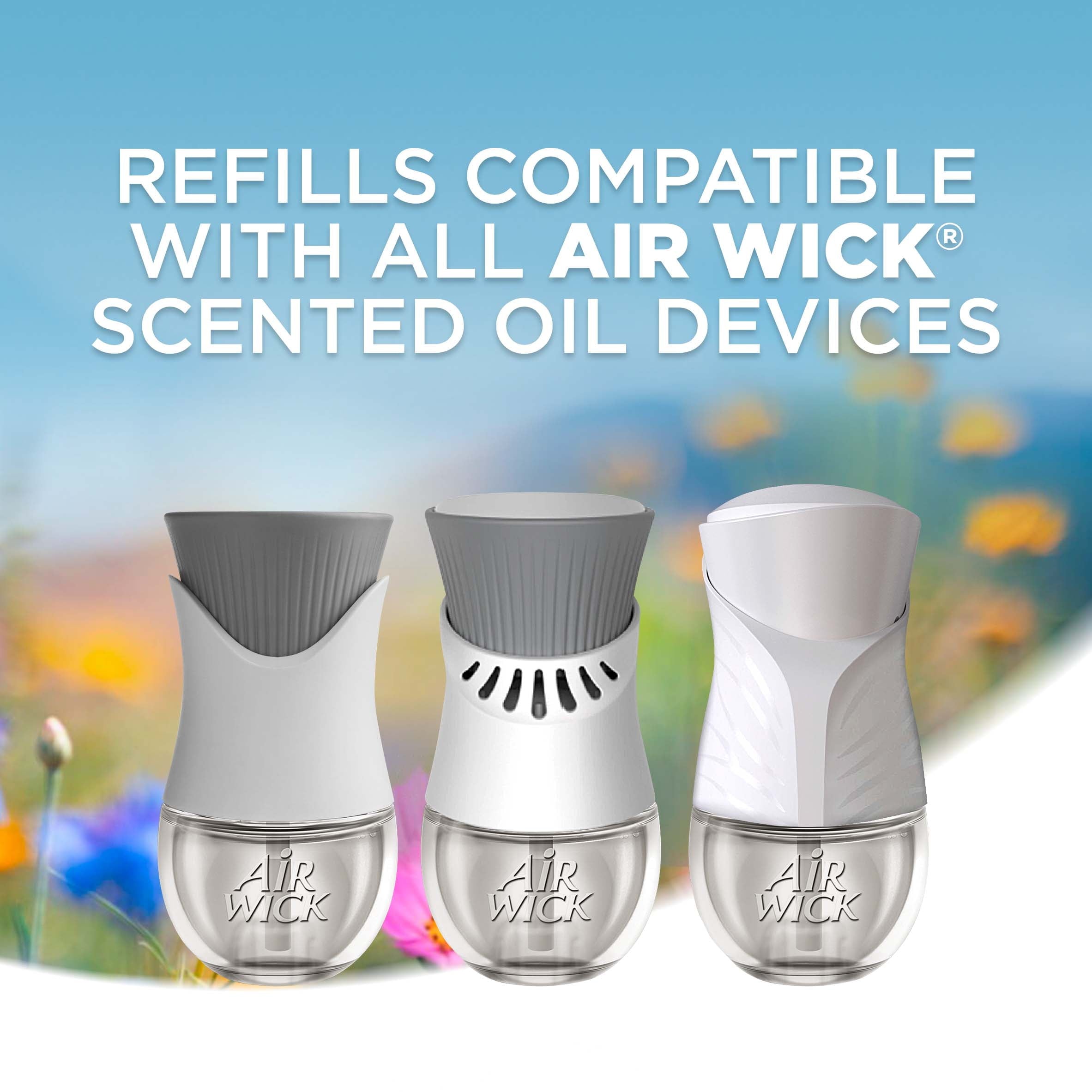 Air Wick plug in Scented Oil Refill, Fresh Linen 5 ct, Air Freshener, Essential Oils