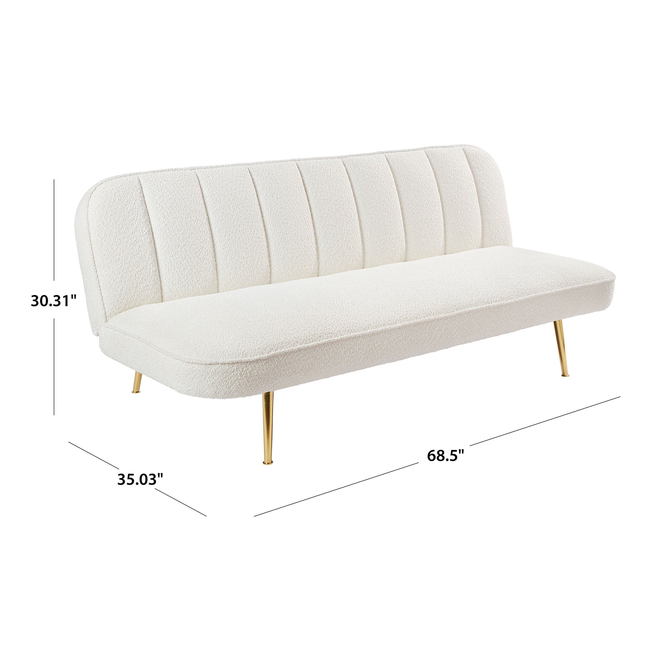 Mainstays Textured Futon With Gold Legs