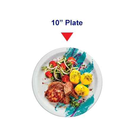 Solo Jazz Disposable Paper Plates, 10in, 55ct