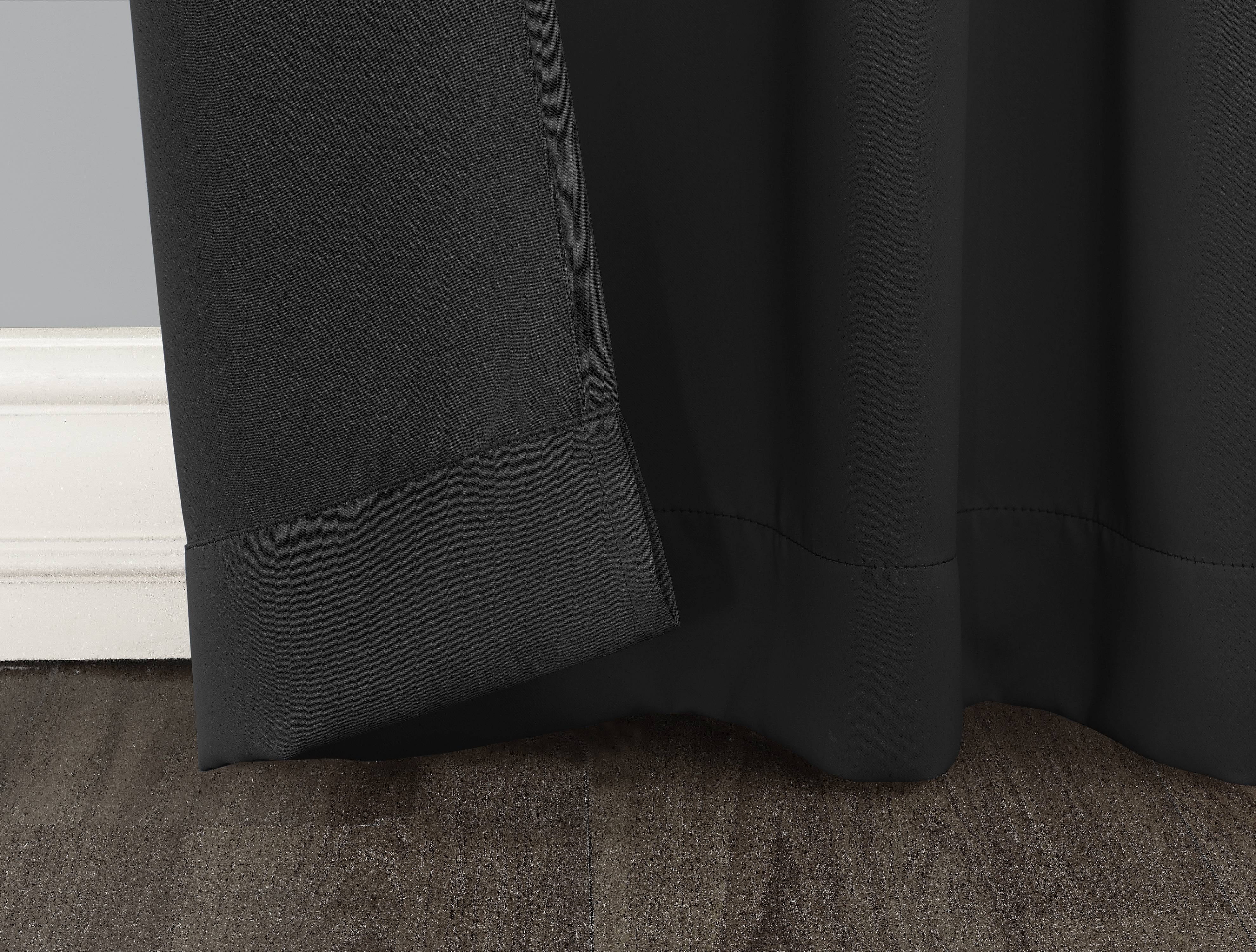 Sun Zero Nolan Energy Saving Blackout Rod Pocket Curtain Panel, 40