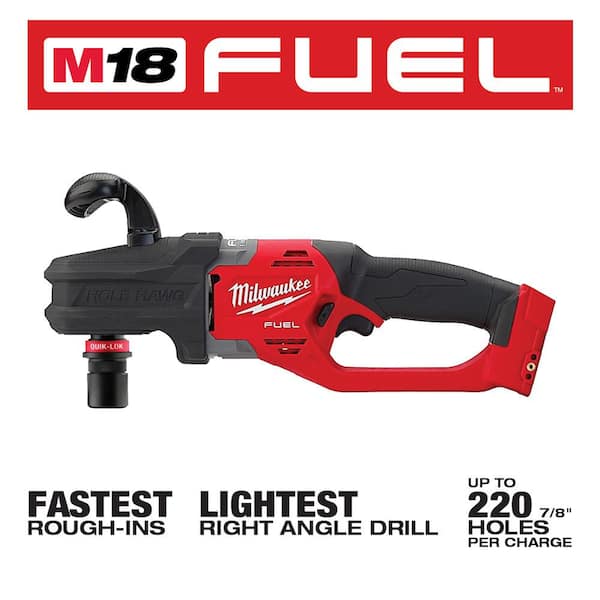 M18 FUEL 18V Lithium-Ion Brushless Cordless Hole Hawg 7/16 in. Right Angle Drill W/ Quick-Lok (Tool-Only)