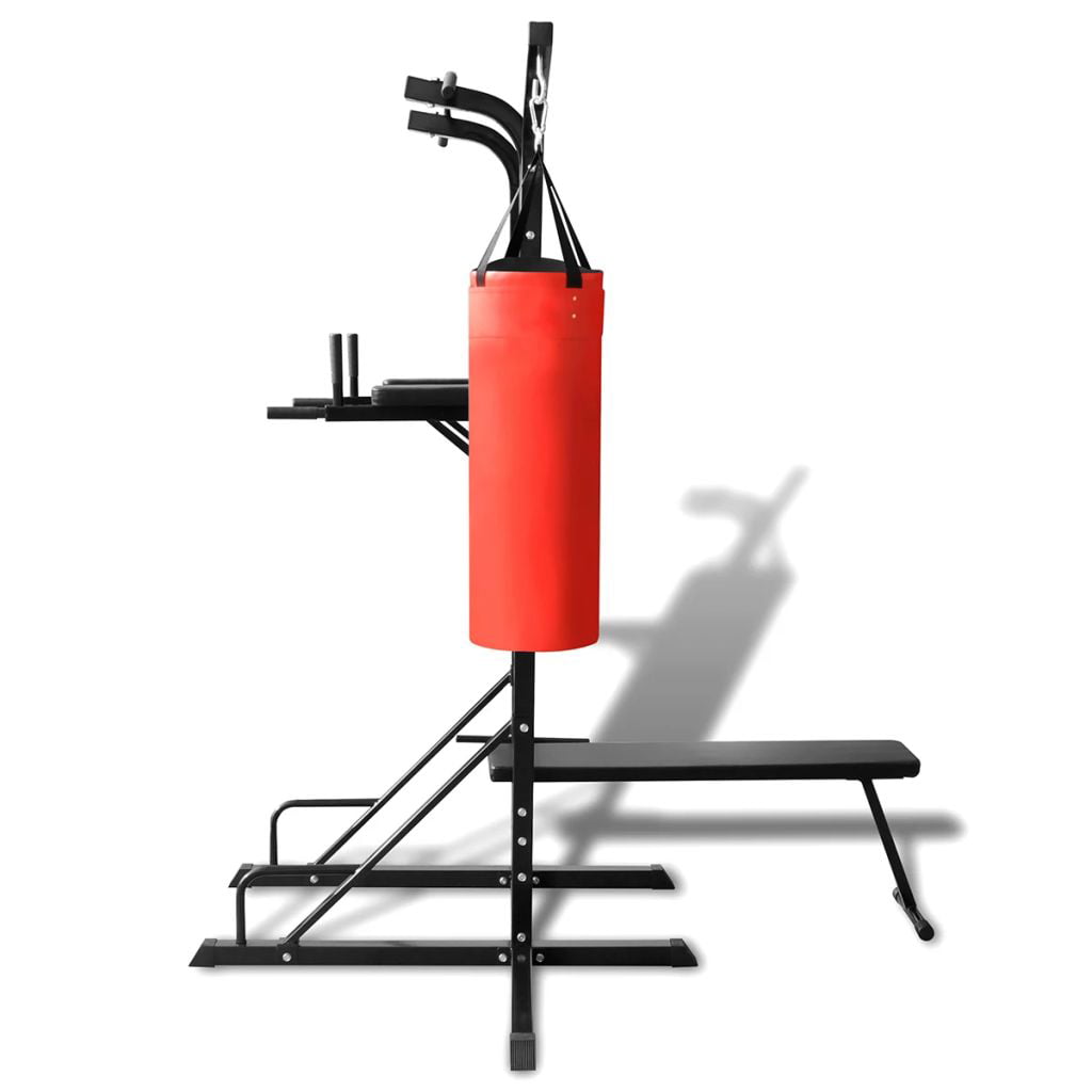 OWSOO Power Tower with Sit-up Bench and Boxing Bag
