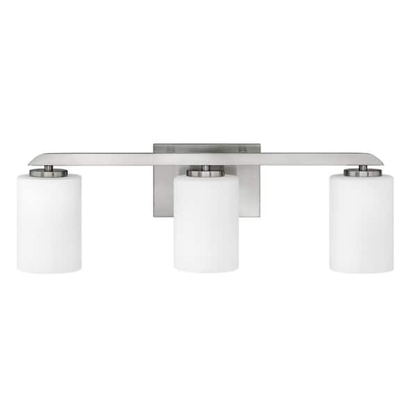 Kyra 24.0 in. 3-Light Brushed Nickel Vanity Light