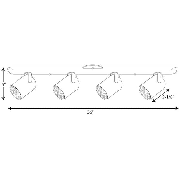 4-Light Urban Bronze Spotlight Fixture