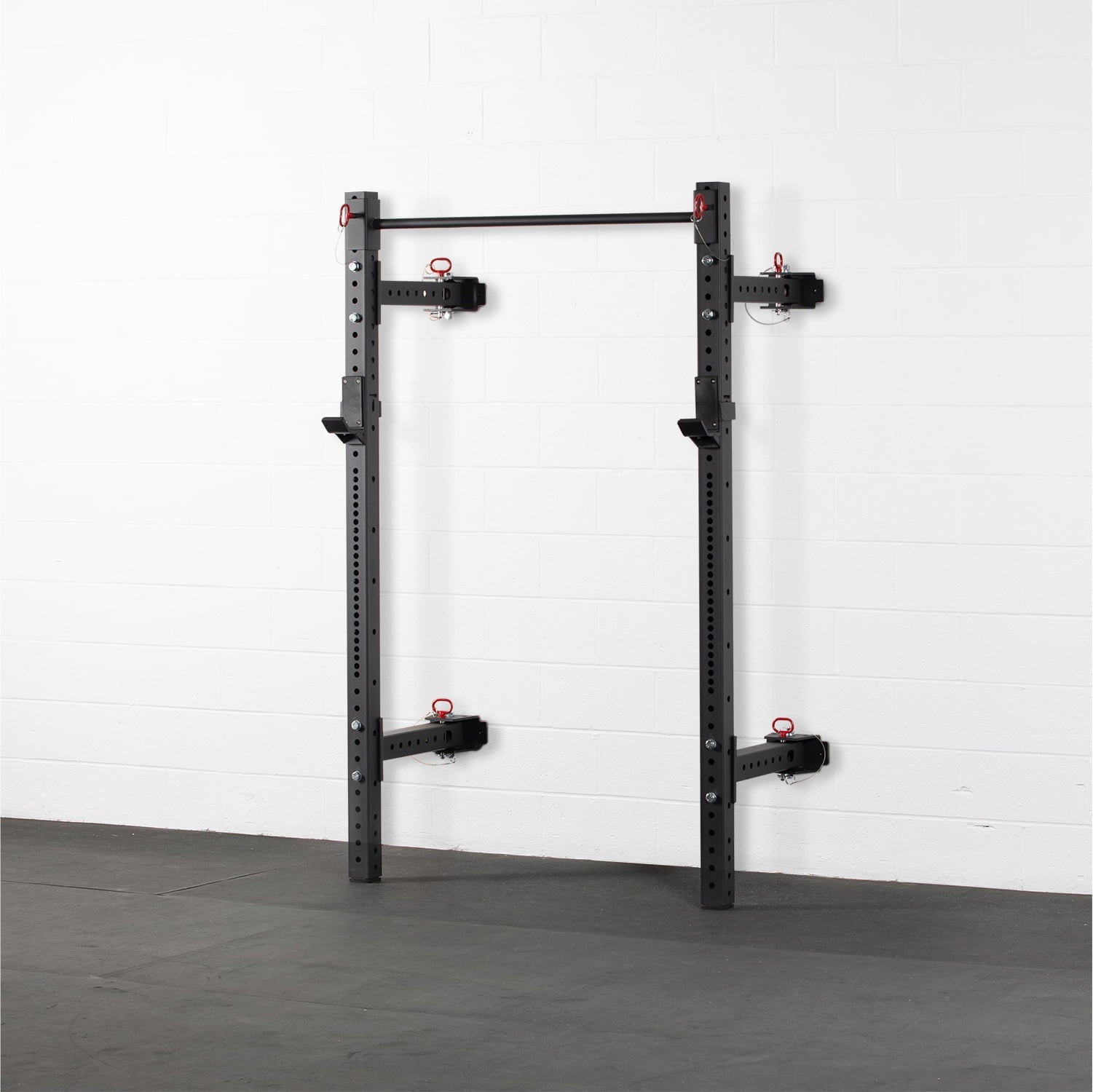 Titan Fitness X-3 Series 80-inch Wall Mounted Folding Power Rack, Space Savings Rack, Folds up to 5-inches from the Wall