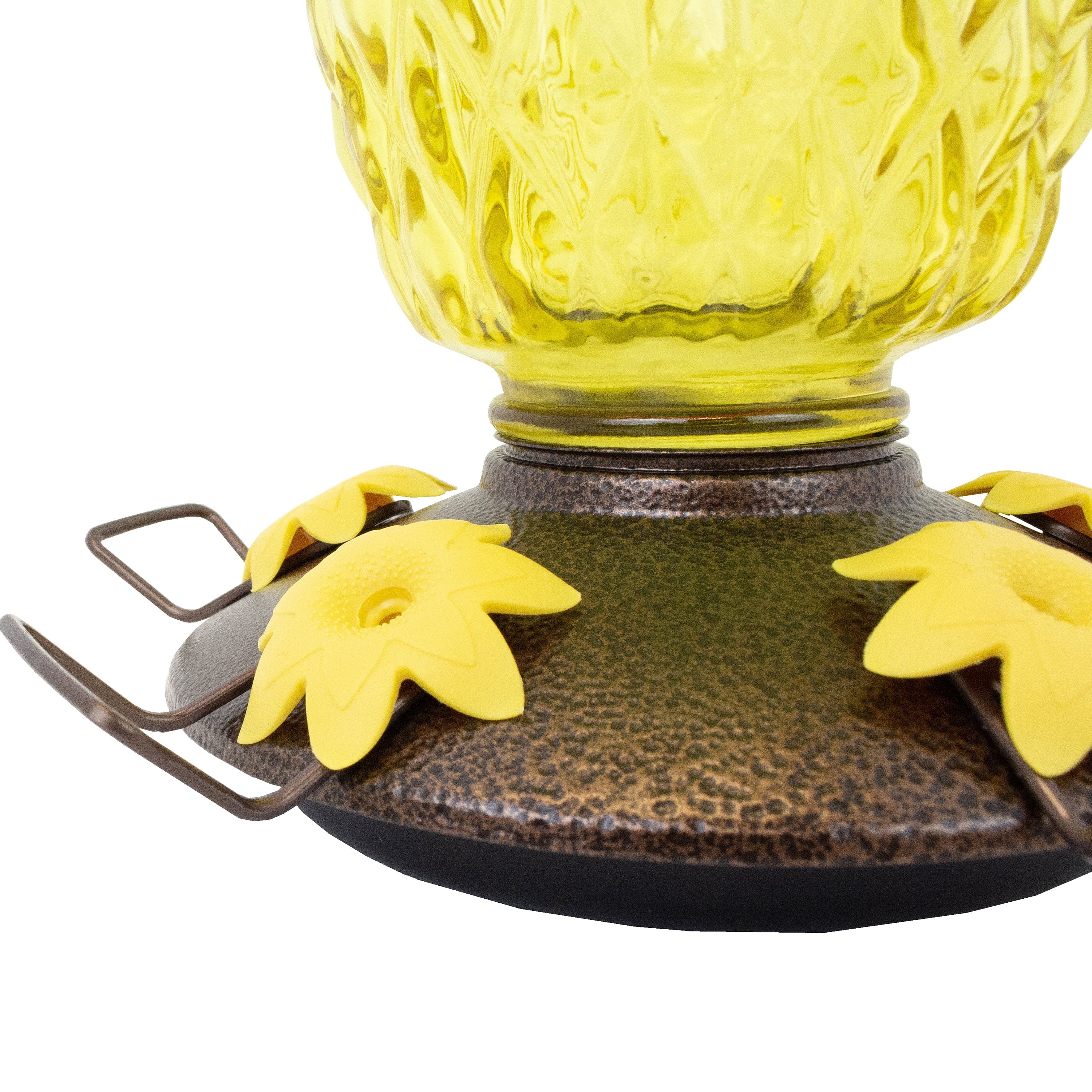 Perky-Pet Yellow Pineapple Top-Fill Glass Hummingbird Feeder – 28 oz