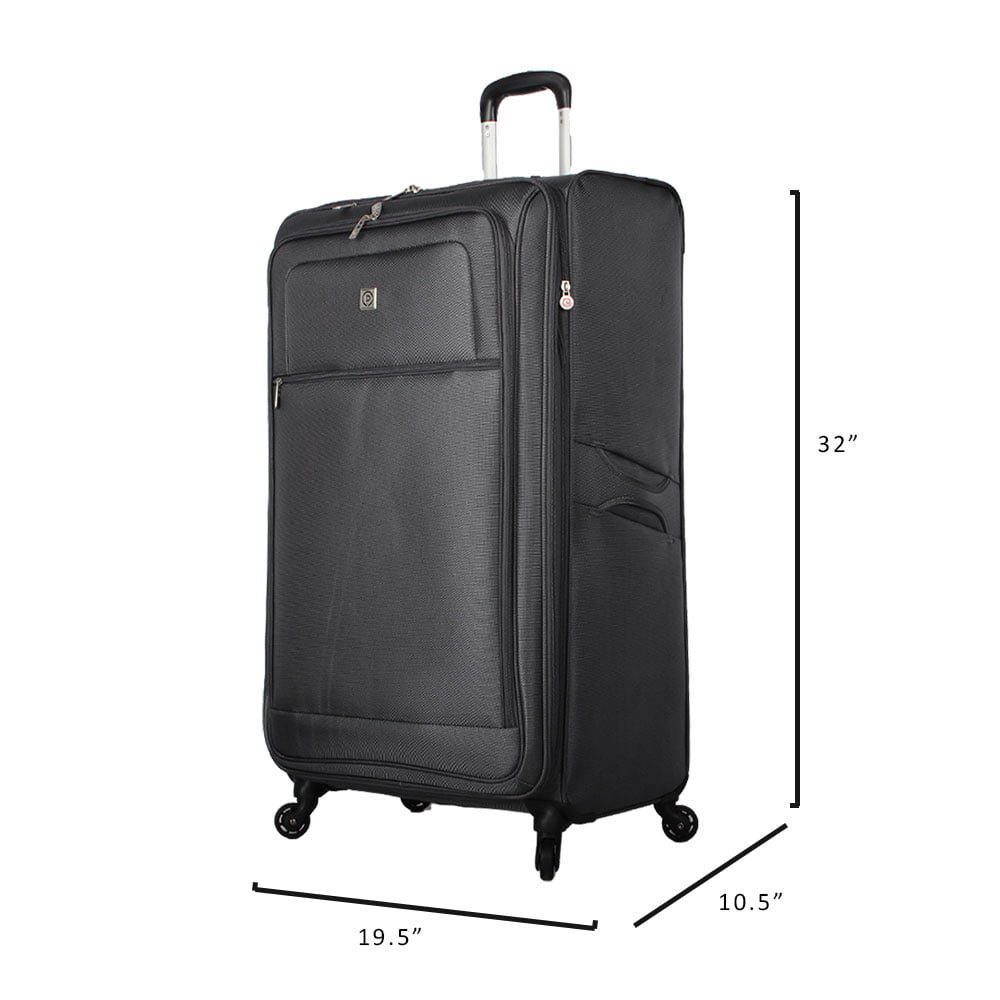 Protege, Arendale Soft Side 32” Jumbo Expandable Checked Luggage, Charcoal