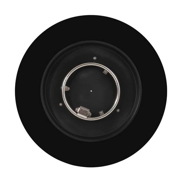 Delphine Light Gray and Black Circular Stone Fire Pit (No Tank Holder)