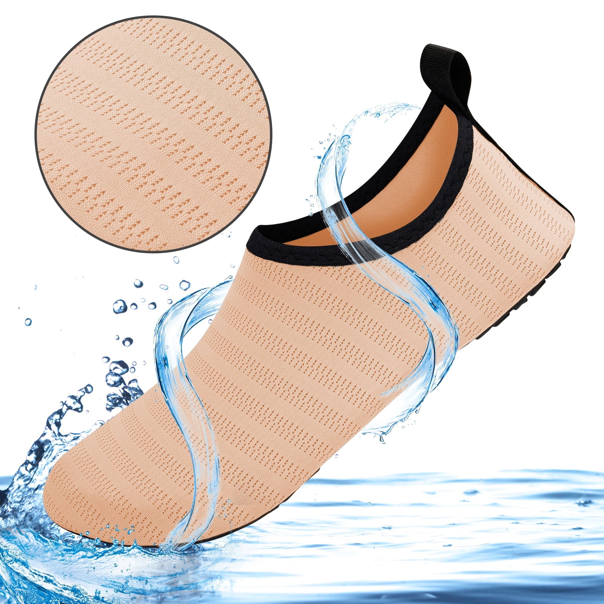 FUTATA Beach Shoes For Womens Mens Water Shoes Barefoot Dive Surf Swim Shoes Aqua Socks Non Slip Water Skin Socks Shoes For Athletic Sports Yoga Exercise ,Up Size10