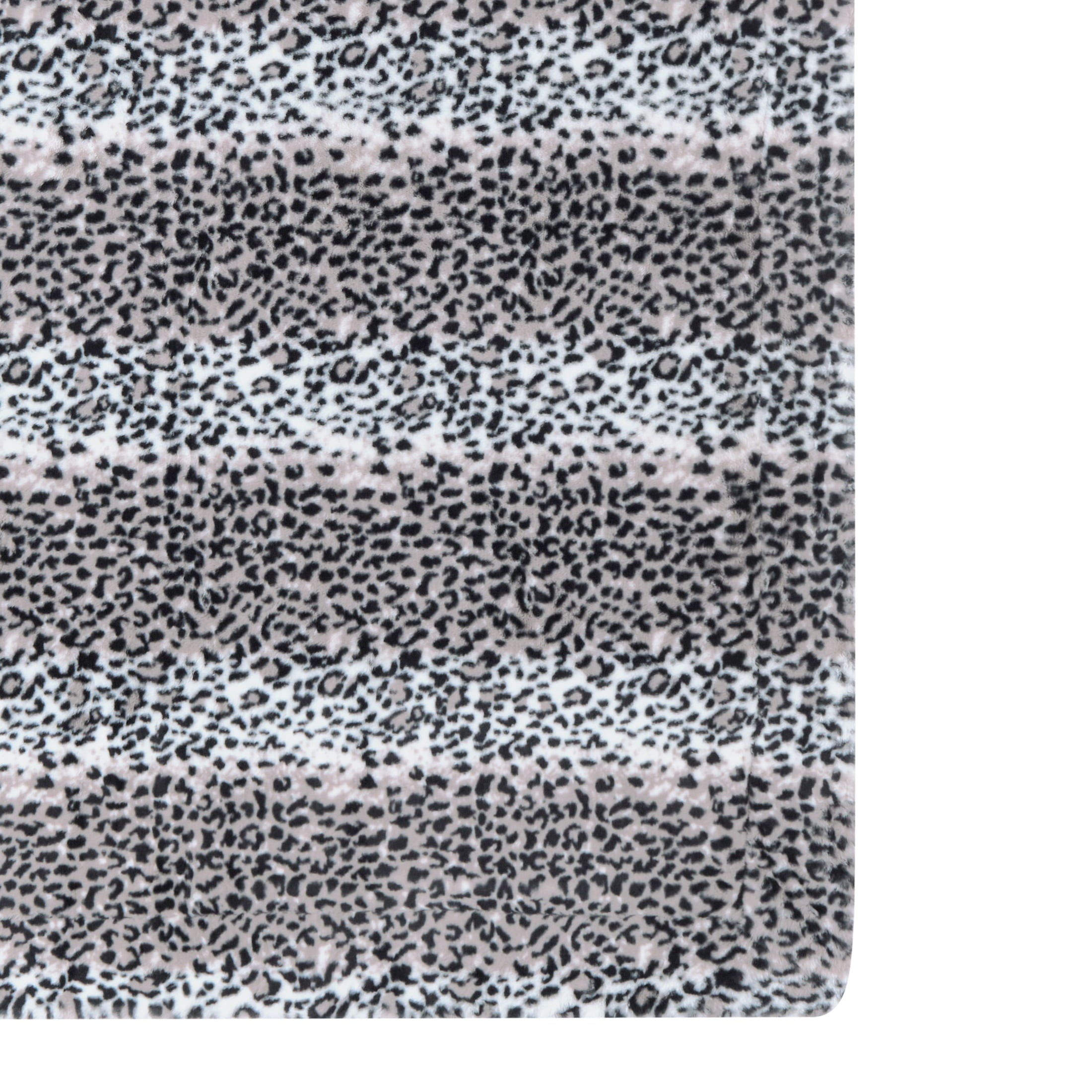 Better Homes & Gardens Gray Leopard Faux Fur and Sherpa Throw Blanket, Standard Throw
