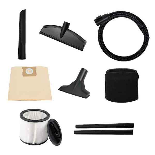 6 Gal. Stainless Steel Wet/Dry Vac with Filter, Hose, and Accessories