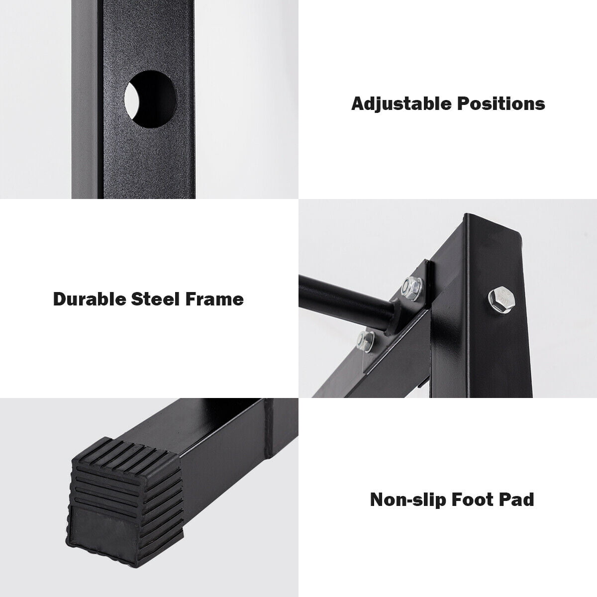 Costway Adjustable Dumbbell Rack Cage Chin up Squat Stand Fitness Strength Traning Gym