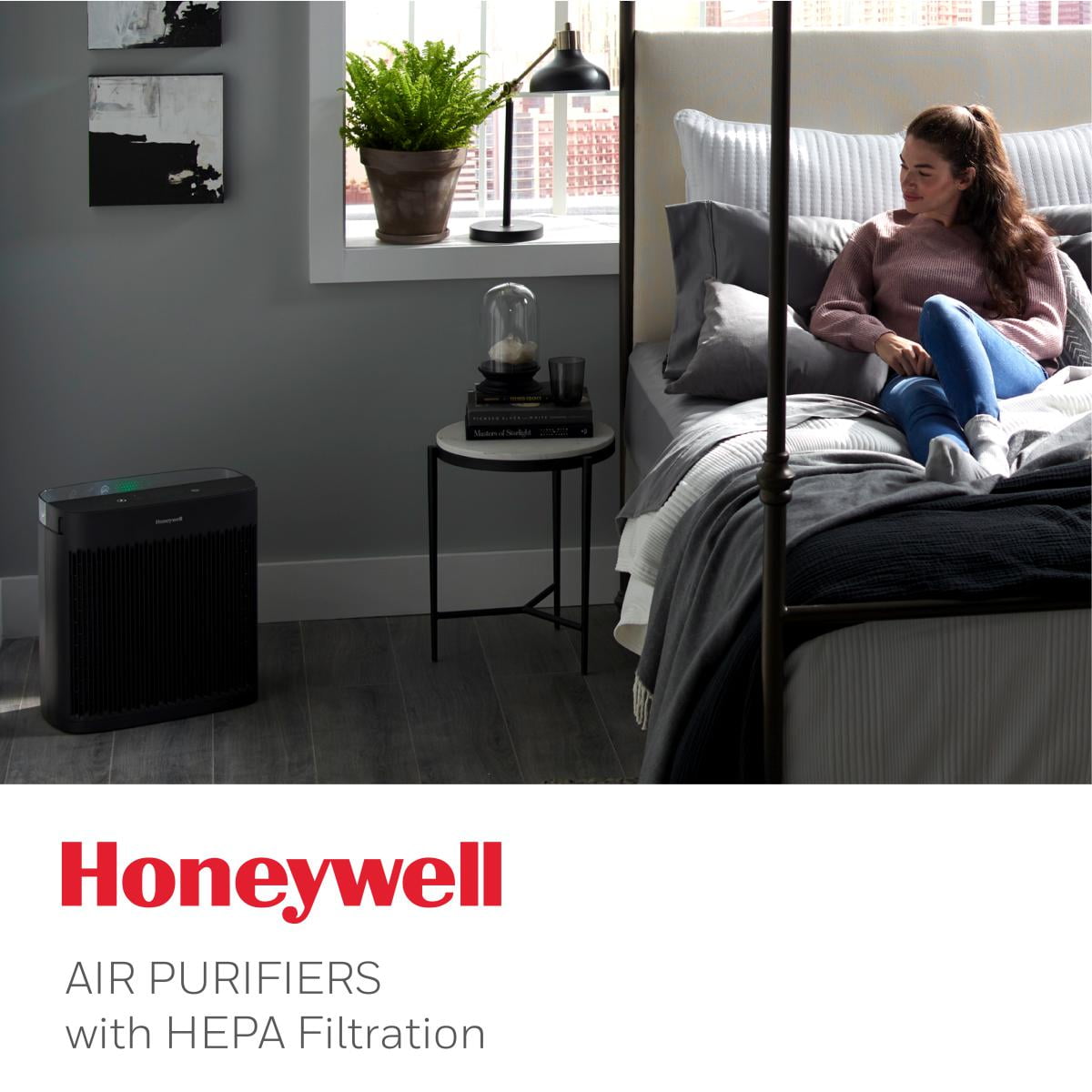 Honeywell InSight HEPA Air Purifier Allergen Reducer 360 sq ft Wildfire/Smoke, Pollen, Pet Dander, Dust, HPA5200