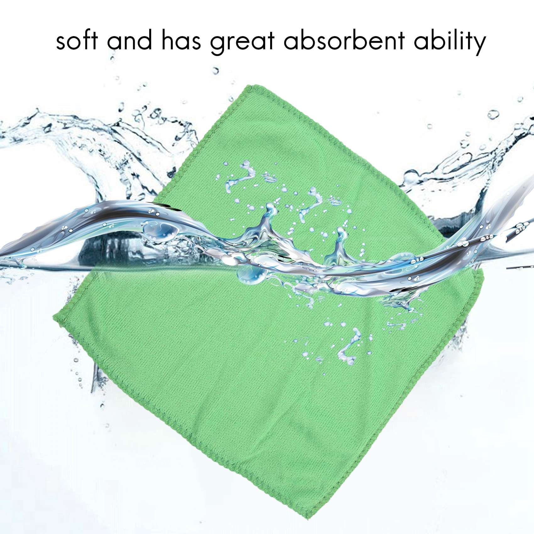 Winyuyby 10pcs Practical Soft New Car Wash Towel Cleaning Duster Auto Detailing Green Microfiber Green