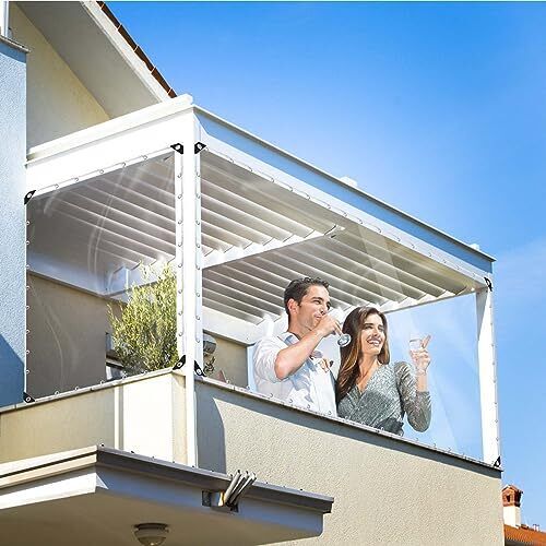 Clear Tarp with Grommets 3X6Ft Transparent Heavy Duty Waterproof Tarp Cover wit