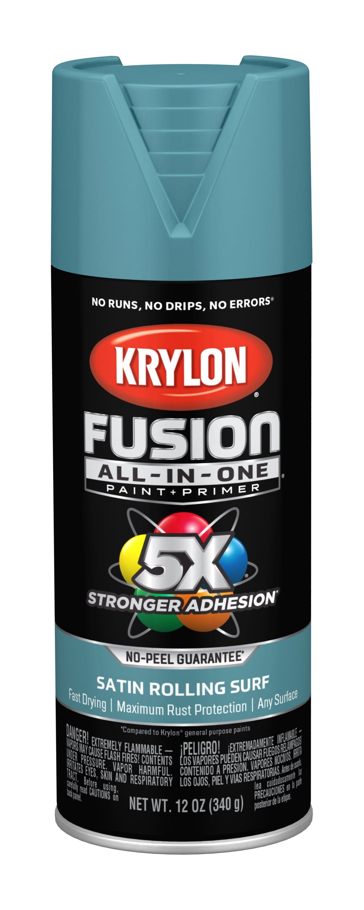 Krylon K02747007 Krylon Fusion All-In-One Rolling Surf Satin 12 oz Spray Paint, Multi-Surface, (1 Piece, 1 Pack)