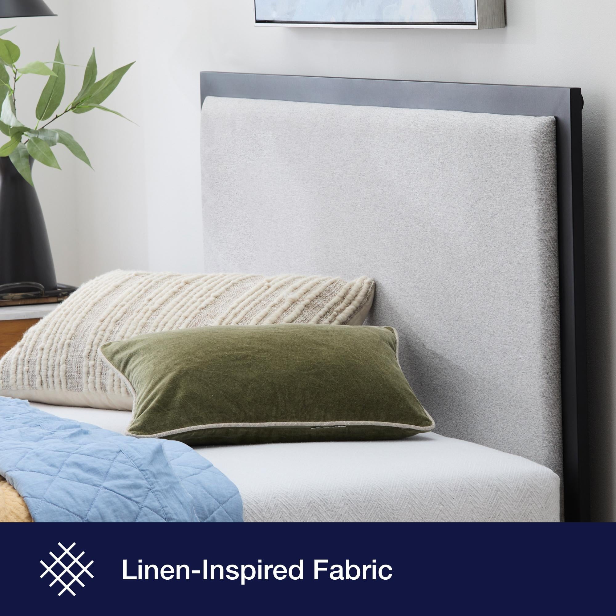 Gap Home Metal Upholstered Bed, Queen, Gray