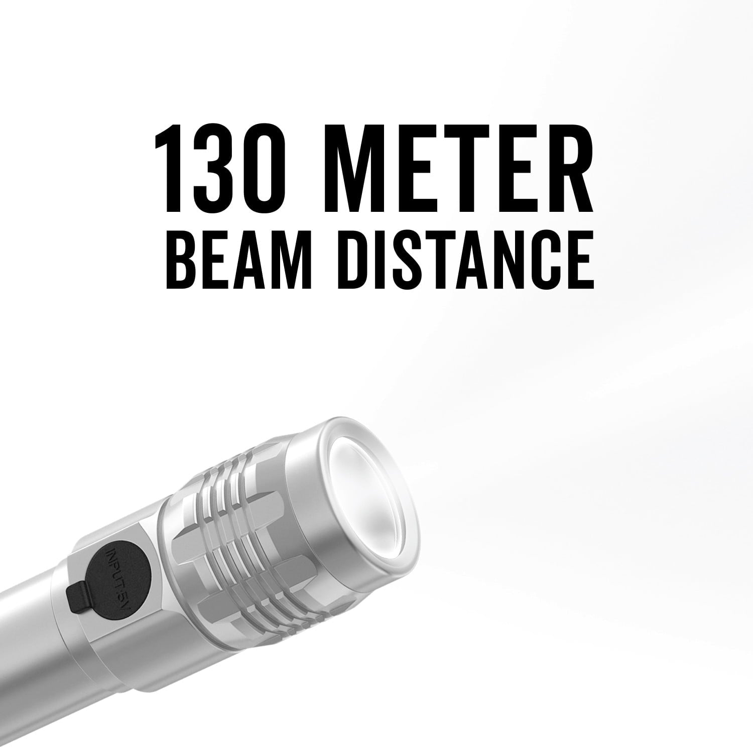 Rayovac Metal Rechargeable LED Flashlight with USB Charging Cable, 300 Lumens, 18650 Battery