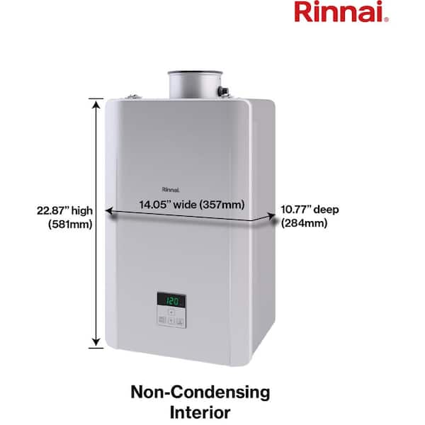 High Efficiency Non-Condensing Smart-Circ 7.9 GPM Residential 199,000 BTU Interior Propane Gas Tankless Water Heater