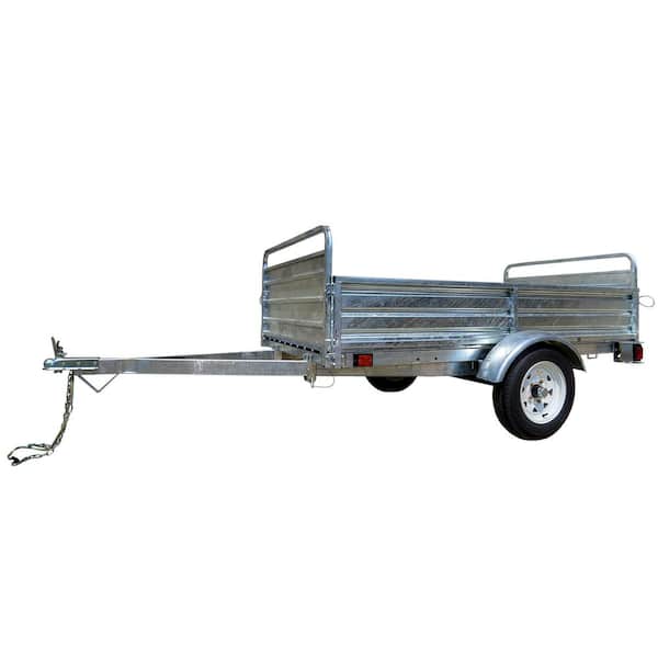 1639 lbs. Payload Capacity 4.5 ft. x 7.5 ft. Galvanized Steel Utility Trailer Kit with Bed Tilt and Collapsing Ends