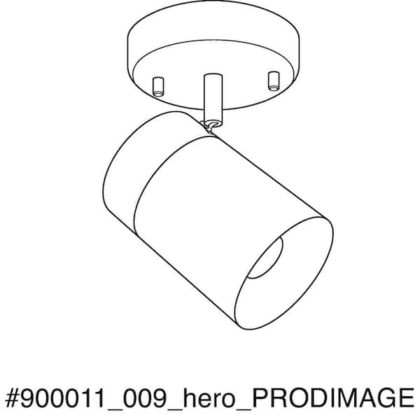 Ridgecrest 1-Light Satin White Incandescent Track Lighting Head