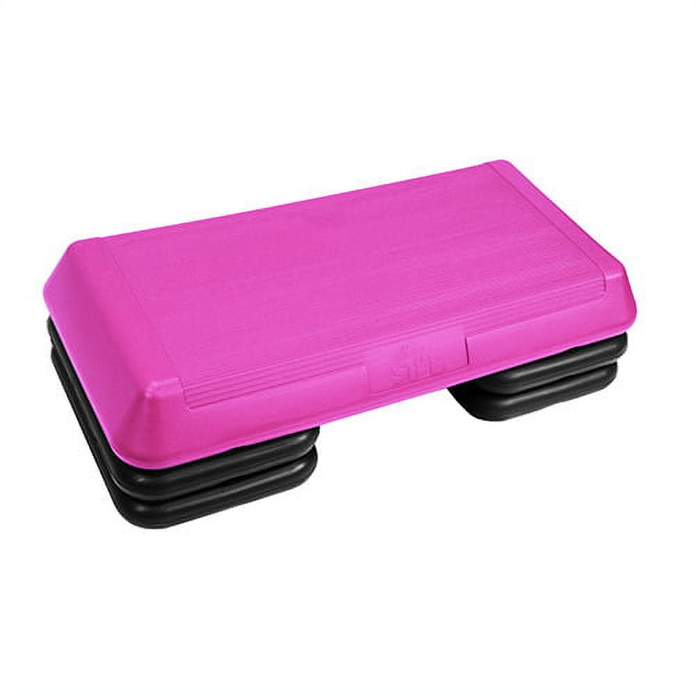 The Step Circuit Size Platform with Four (4) Freestyle Risers - Pink