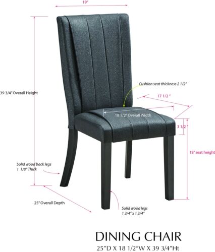 Kings Brand Furniture – Avenel 9-Piece Wood Dining Set, Table & 8 Chairs, Gray