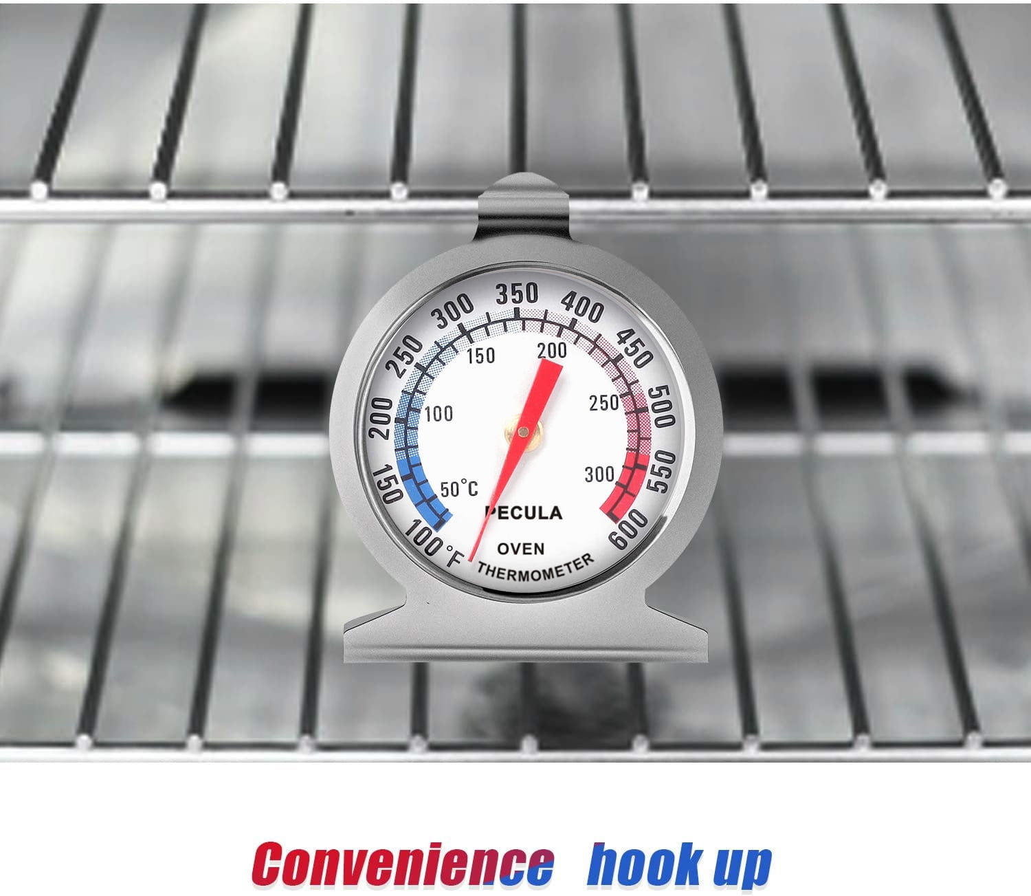 Oven Thermometer 2 Pack 50-300C/100-600F, Oven Grill Fry Chef Smoker Thermometer Instant Read Stainless Steel Thermometer Kitchen Cooking Thermometer