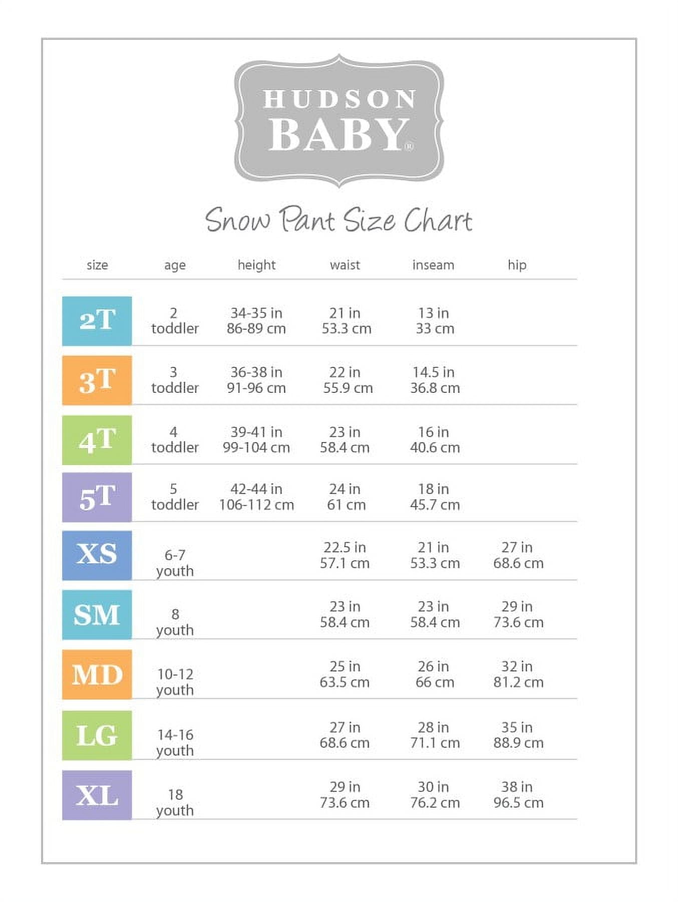 Hudson Baby Unisex Snow Pants, Purple, 2 Toddler