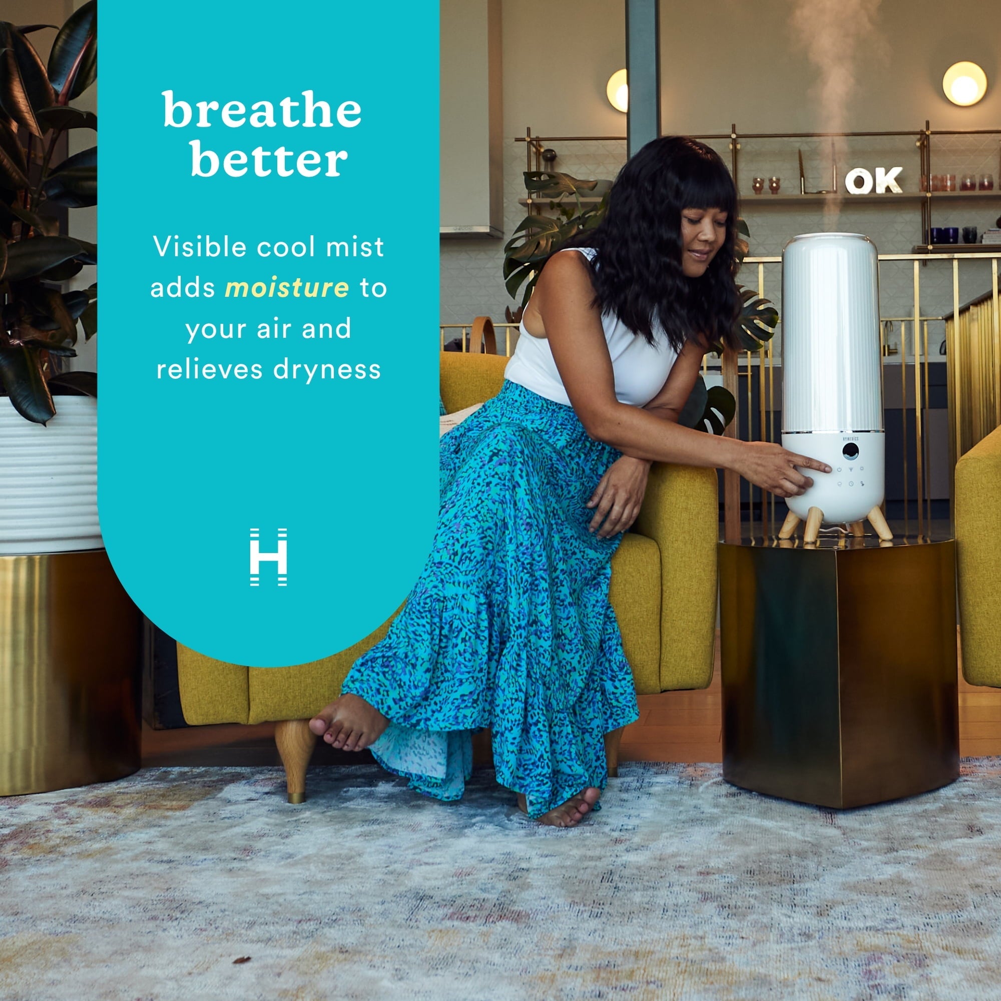 HoMedics Total Comfort Deluxe Ultrasonic Humidifier Top Fill, Large Humidifier for for Bedroom, Plants, Office - Top-Fill 1.47 Gallon White UHE-CMTF91