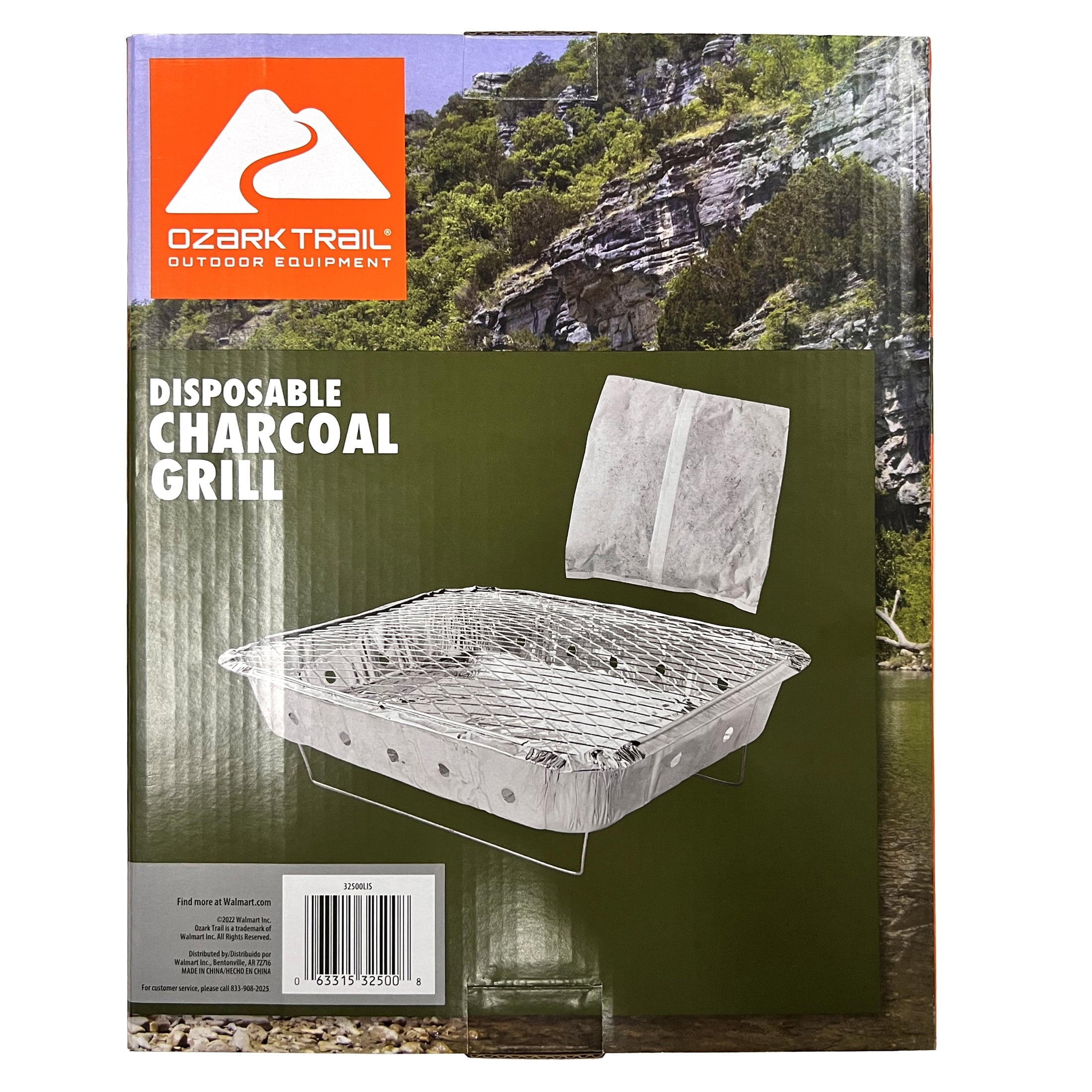 Ozark Trail Disposable Instant Charcoal Grill – 540g Charcoal Content