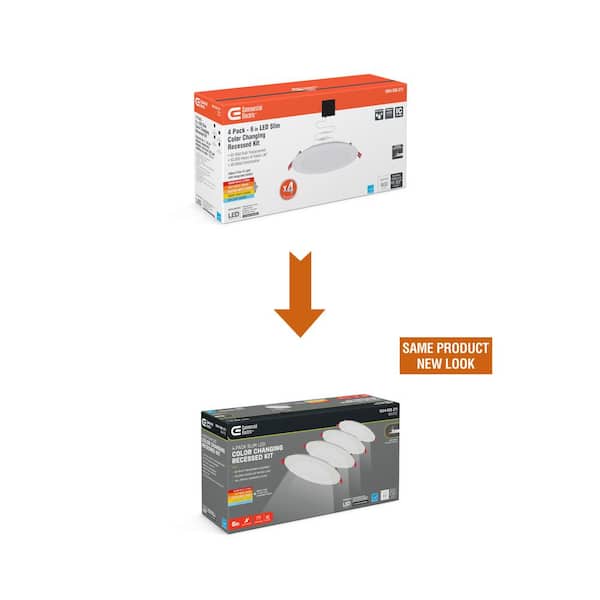 Ultra Slim 6 in. Adjustable CCT Canless New Construction & Remodel IC Rated Dimmable LED Recessed Light Kit (4-Pack)
