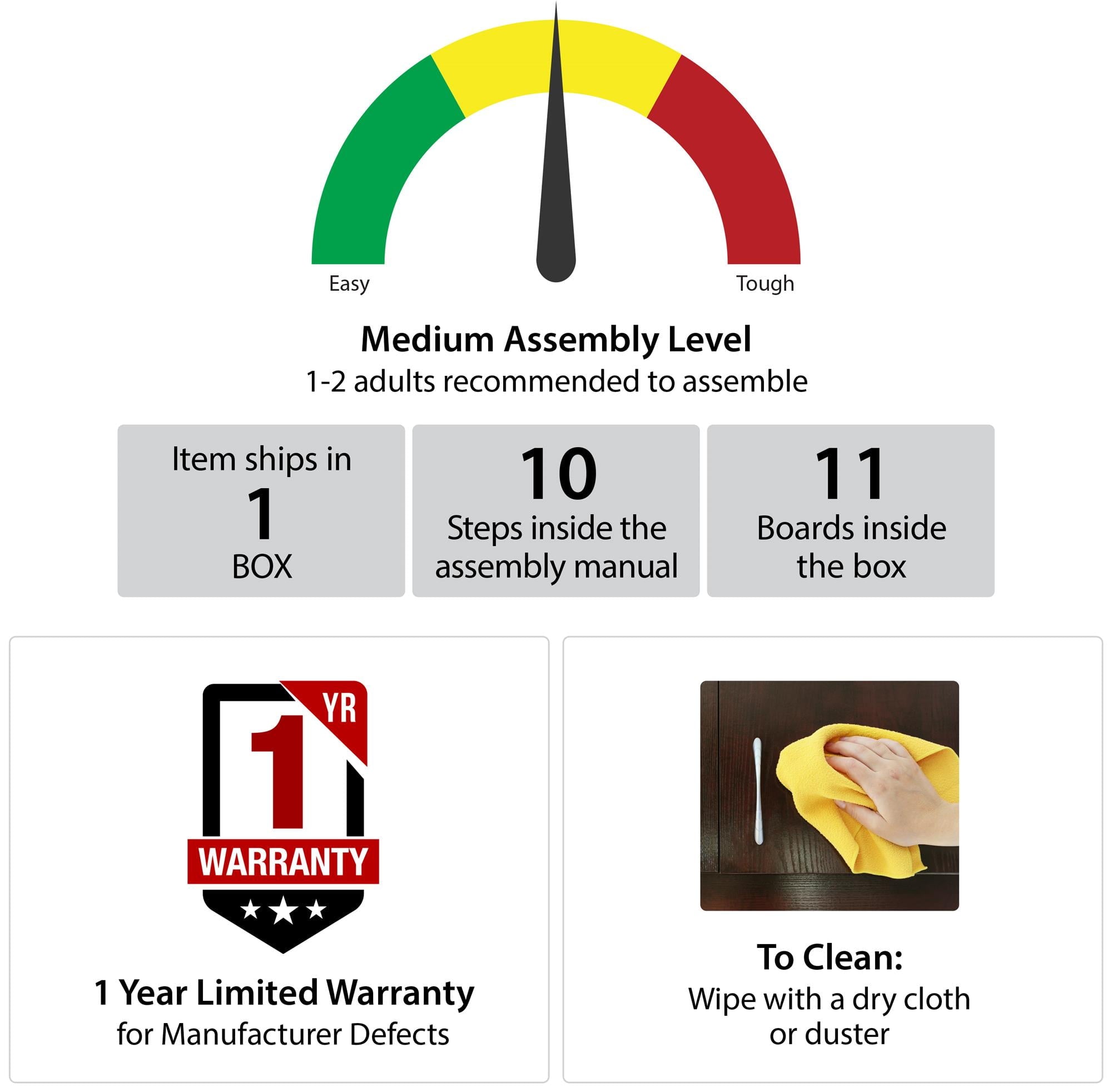 Mainstays Classic Nightstand with Drawer, Espresso