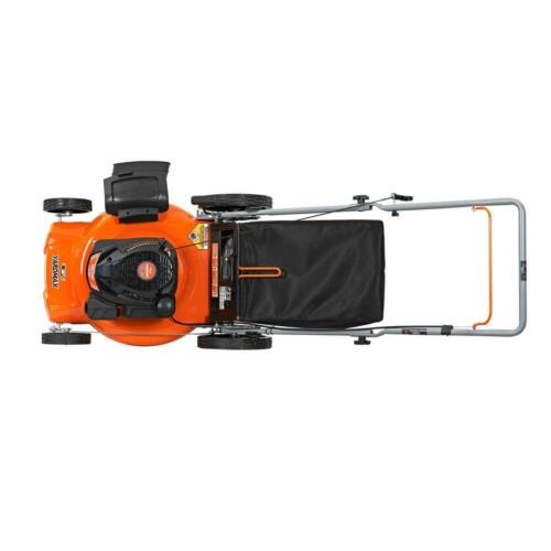 YARDMAX Walk Behind Gas Push Mower Side Discharge Rear Bag Adjustable Height