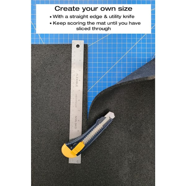 4 ft. x 6 ft. x 0.275 in. Black Rubber Fitness Utility Mat (24 sq. ft.)